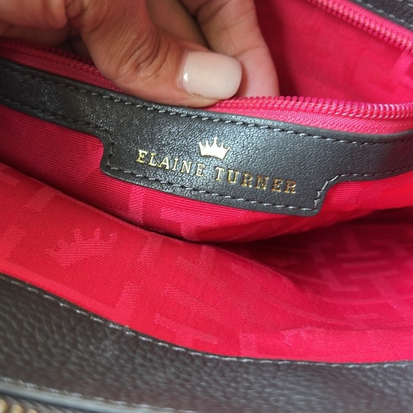 Elaine Turner Leather Handbag with Bamboo Handle - Picture 5 of 11